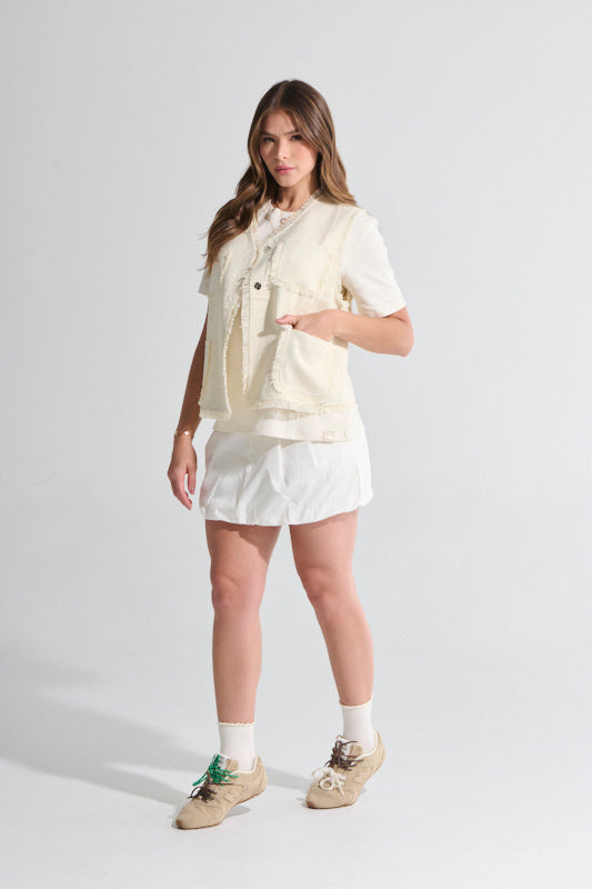 Falda globo bukuri  blanca