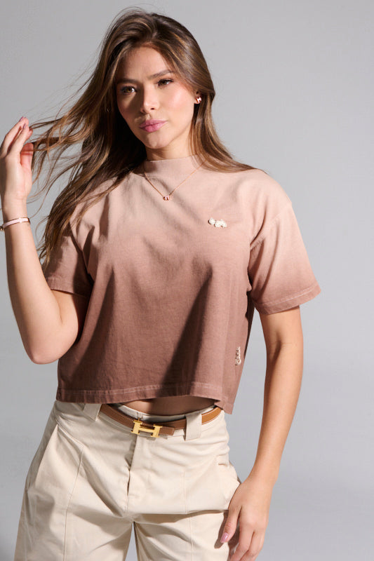 Blusa degradé cierre atras