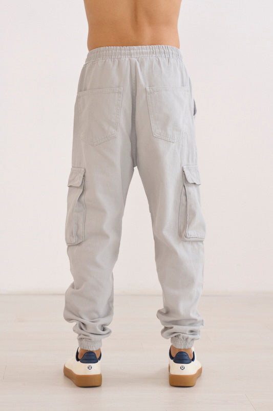 Men's jogger pantalón cargo gris