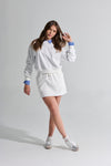 Sueter blanco corazón bordado