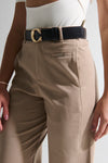 Pantalón dama bota recta beige