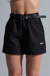 Short negro strecht con cinturón