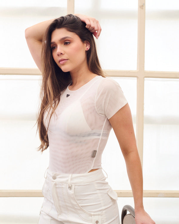 Body transparencia manga larga