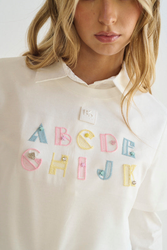 Camiseta abecedario