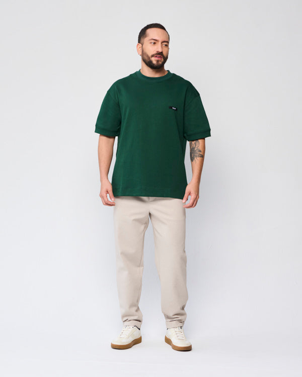 CAMISETA MASCULINA CLASICA VERDE ESMERALDA