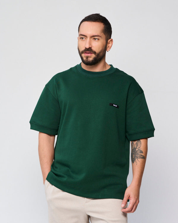 CAMISETA MASCULINA CLASICA VERDE ESMERALDA