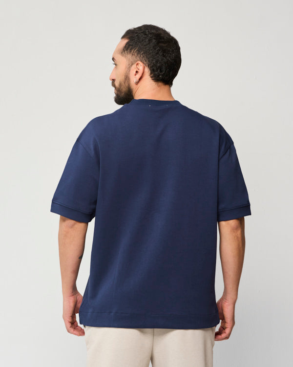 CAMISETA MASCULINA CLASICA AZUL OSCURA