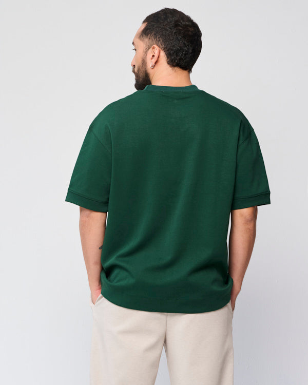 CAMISETA MASCULINA CLASICA VERDE ESMERALDA