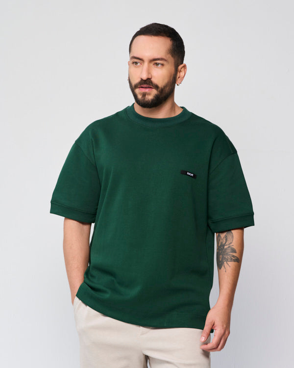 CAMISETA MASCULINA CLASICA VERDE ESMERALDA