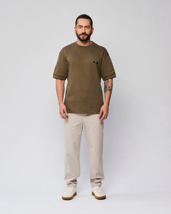 CAMISETA MASCULINA CLASICA VERDE MILITAR