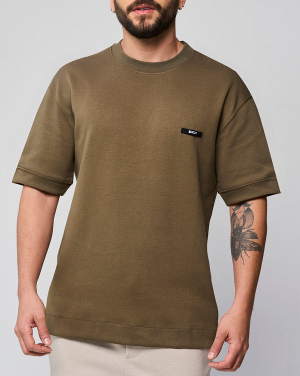 CAMISETA MASCULINA CLASICA VERDE MILITAR
