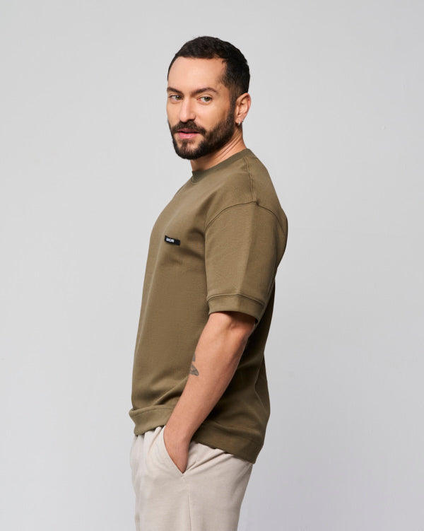 CAMISETA MASCULINA CLASICA VERDE MILITAR