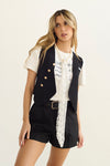 Camiseta cuello perlas