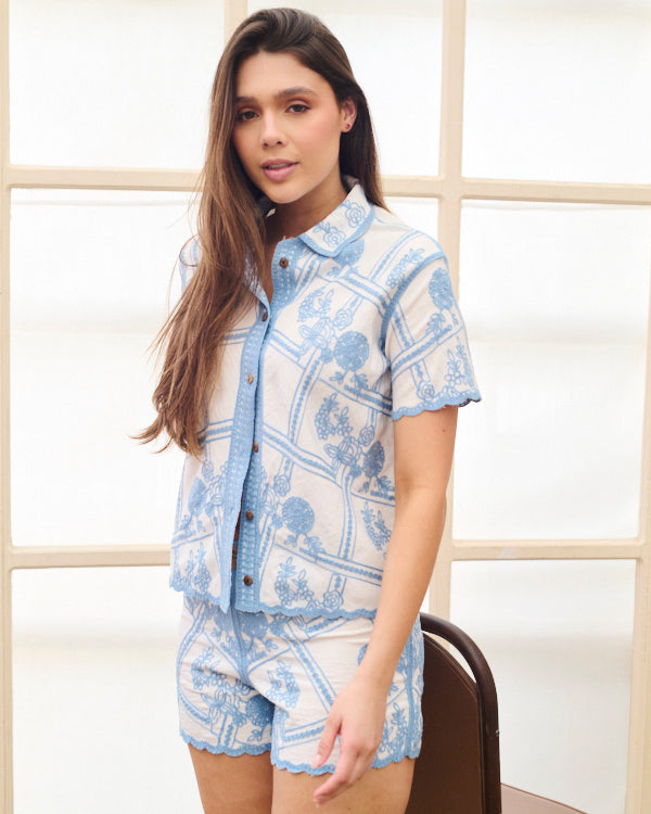 CONJUNTO TEJIDO BORDADO