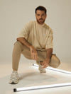 Men's camiseta oversized crema