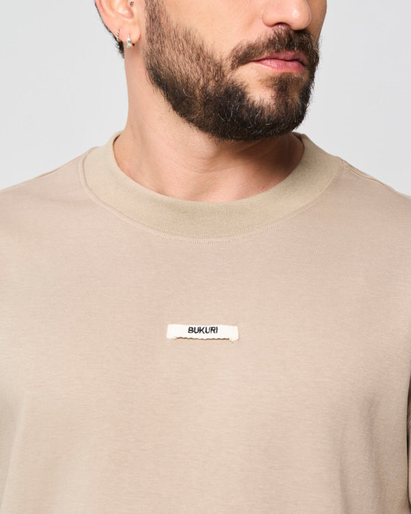 CAMISETA MASCULINA CLASICA BEIGE