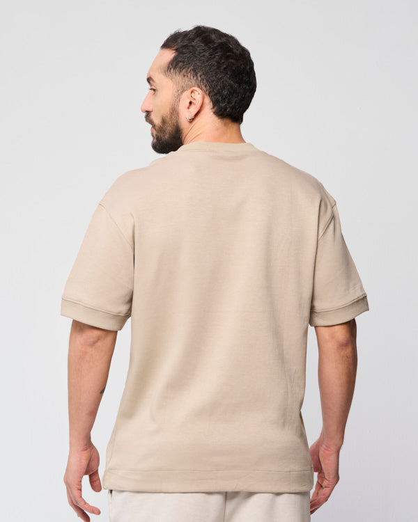 CAMISETA MASCULINA CLASICA BEIGE