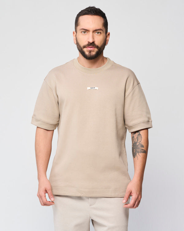 CAMISETA MASCULINA CLASICA BEIGE