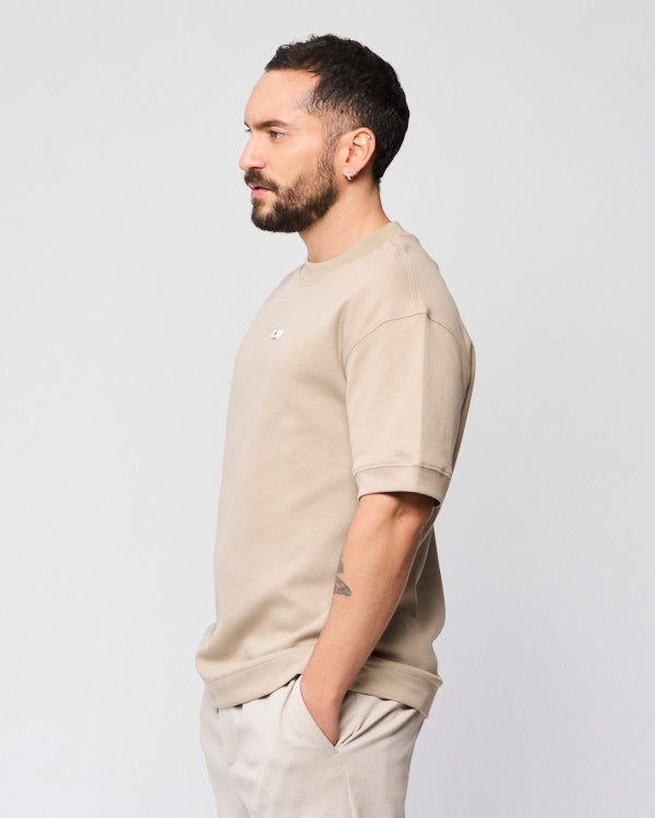 CAMISETA MASCULINA CLASICA BEIGE