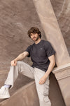 Mens t-shirt clásicos tierra textura
