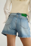 Denim short waist tone