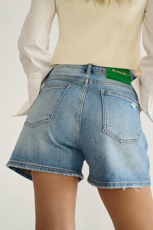 Denim short waist tone