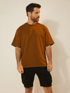 Men's camiseta oversized coffee