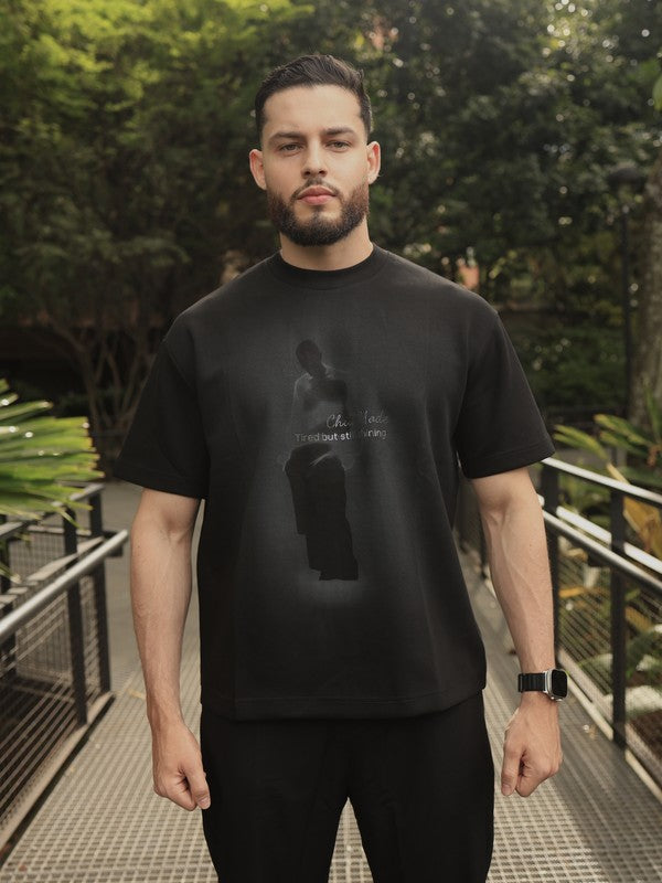 Camiseta Oversize Negra Chill Mode