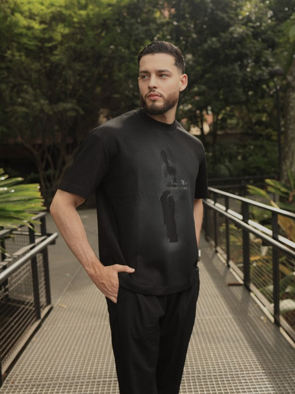 Camiseta Oversize Negra Chill Mode