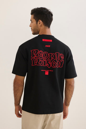 Camiseta hombre people negra