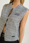 Chaleco tejido gris