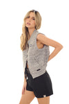 Chaleco tejido gris