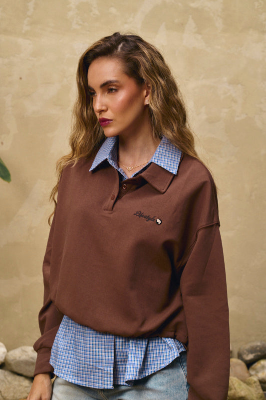 Sueter camisa cuadros