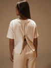 Jogger pantalón pretina blanca