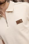 Men's polo set beige