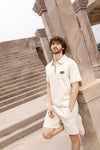 Men's polo set beige