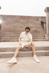 Men's polo set beige
