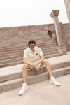 Men's polo set beige