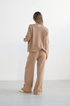 Conjunto tejido beige chaleco