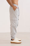 Men's jogger pantalón cargo gris