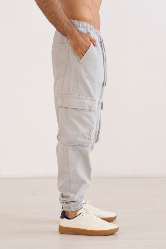 MEN’S JOGGER PANTALÓN CARGO GRIS