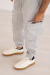 Men's jogger pantalón cargo gris