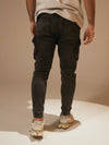 Men's jogger pantalón cargo jaspeado
