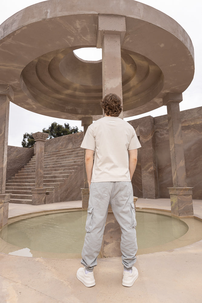 Men's jogger pantalón cargo gris