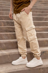 Men's jogger pantalón cargo kaki