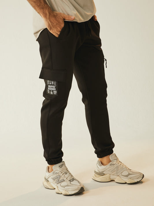 Mens pantalón  warning negro