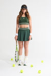 Conjunto falda verde esmeralda