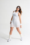 Conjunto gris jaspeado falda