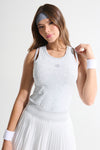 Conjunto gris jaspeado falda