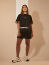 Falda doble pretina stretch